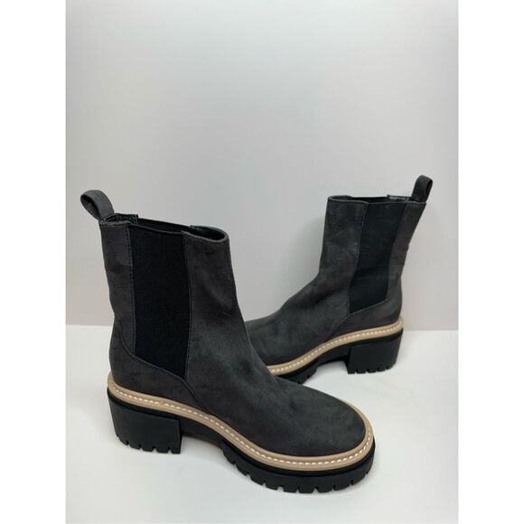 Open Edit Chelsea Boots Womens Size 11 Gray Lug Sole Pull On Ankle Booties New - Picture 3 of 8